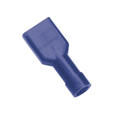 Champion Blue Female insulated Push-On Spade Terminal -100pk