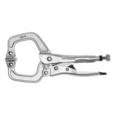 Teng 6in C-Clamp Locking Plier (NP) w/Swivel Pad