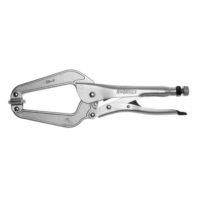 Teng 12in Long C-Clamp Lock Plier (NP) w/Swivel Pad