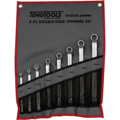 Teng 8pc Double off-Set Ring Spanner Set 6-22mm