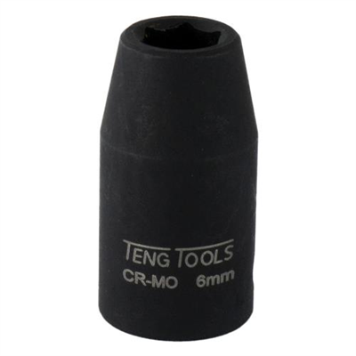 Teng 1/4in Dr. 6mm Impact Socket Din
