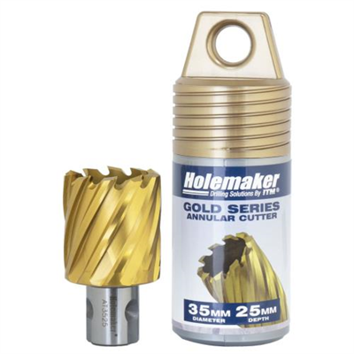 Holemaker Uni Shank Tinite (Tin) Cutter 35mmx25mm