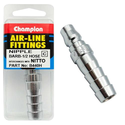 Champion 1/2in Hose Barb Air -Line Nipple Nitto