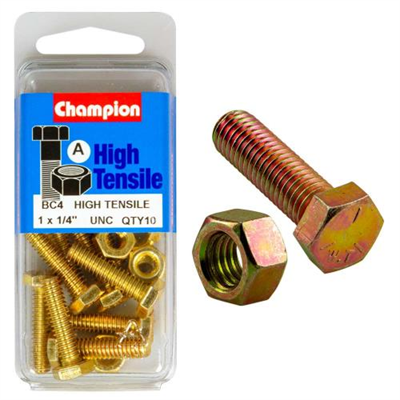 Champion 1 x 1/4in Set Screw & Nut (A) - GR5
