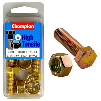 Champion 1 x 7/16in Set Screw & Nut (B) - GR5