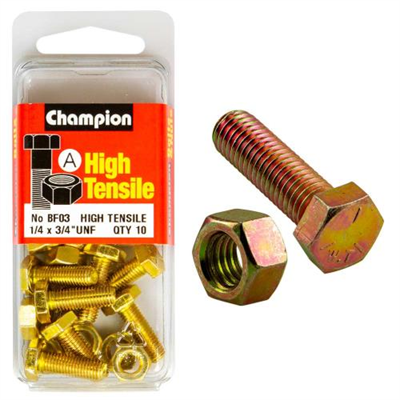 Champion 3/4in x 1/4in Set Screw & Nut (A) - GR5
