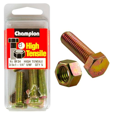 Champion 1-1/4in x 3/8in Set Screw & Nut (B) - GR5