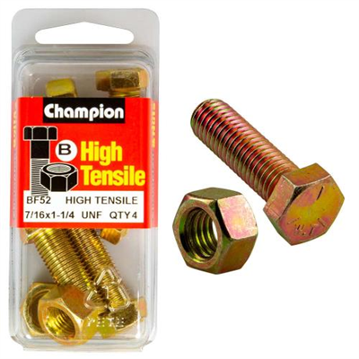 Champion 1-1/4in x 7/16in Set Screw & Nut (B) - GR5