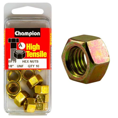 Champion 3/8in UNF Hex Nut (A) - GR5