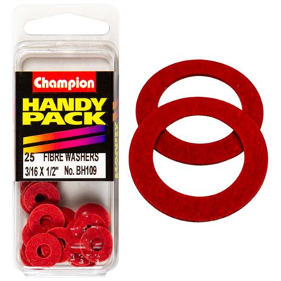 Champion 3/16in x 1/2in Fibre Washer 1/32in Thick