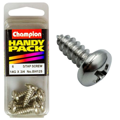 Champion 14G x 3/4in S/Tap Set Screw - Pan HD