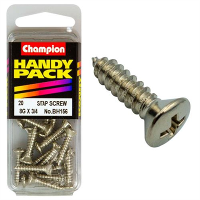 Champion 8G x 3/4in S/Tap Set Screw - Raised HD