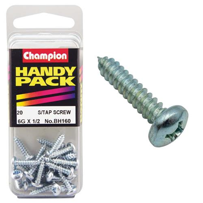 Champion 6G x 1/2in Self Tap Set Screw - Pan HD