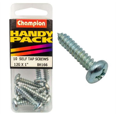 Champion 12G x 1 S/Tap Set Screw - Pan HD