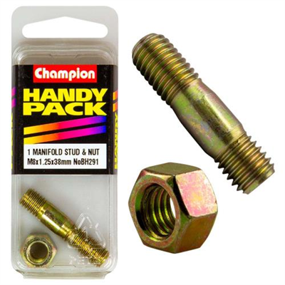 Champion M8 x 38 Manifold Stud & Nut