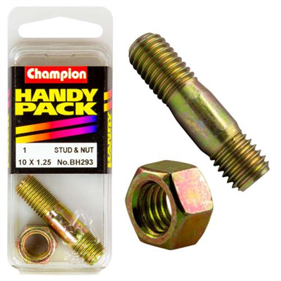 Champion M10 x 1.25 x 43 Manifold Stud & Nut