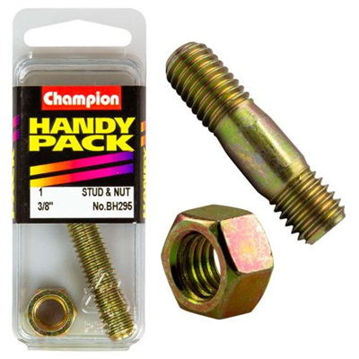 Champion 3/8in UNC Manifold Stud & Nut