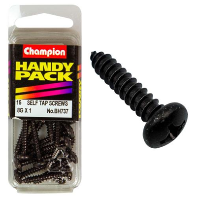 Champion 8G x 1in S/Tap Set Screw - Black Zinc