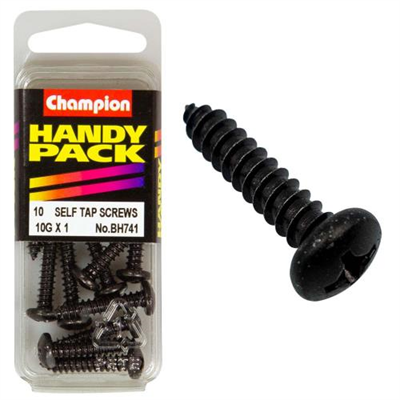 Champion 10G x 1in S/Tap Set Screw - Black