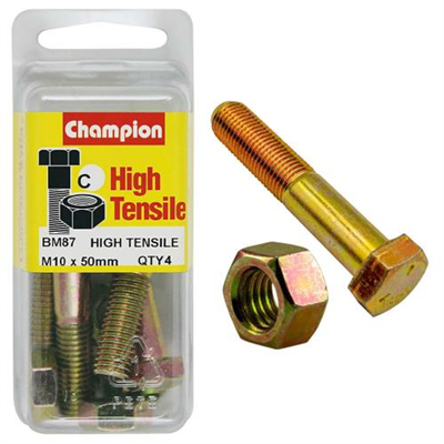 Champion 10 x 50 Bolt And Nut (C) - GR8.8
