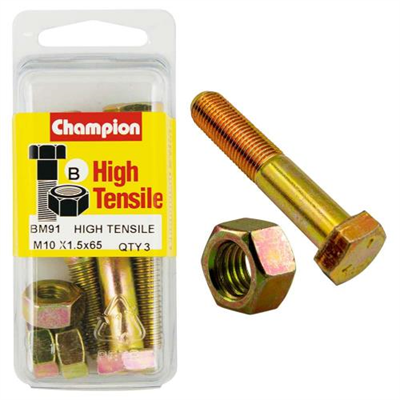 Champion 10 x 65 Bolt And Nut (B) - GR8.8