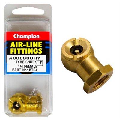 Champion 1/4in Female Brass Tyre Chuck