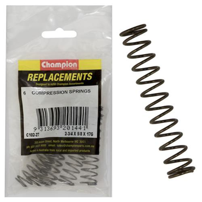 Champion 70 x 16 x 1.4mm Compression Spring-6pk