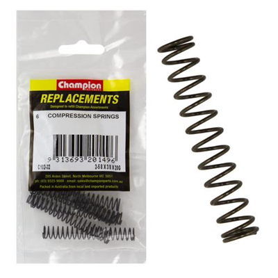 Champion 65 x 10 x 0.9mm Compression Spring-6pk