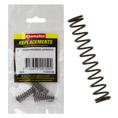 Champion 30 x 10 x 0.9mm Compression Spring-6pk