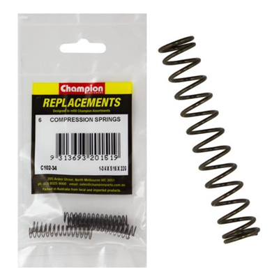 Champion 45 x 8 x 0.7mm Compression Spring-6pk
