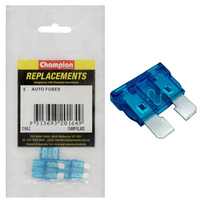 Champion AF 15Amp Standard Blade Fuse -5pk