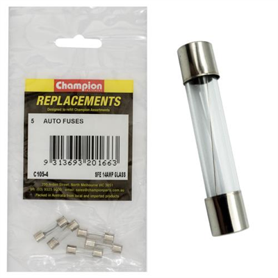 Champion Sfe 14 Amp Glass Fuse -5pk
