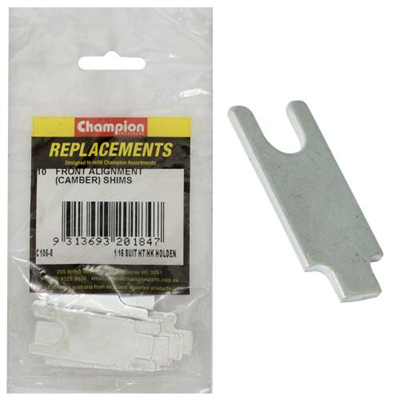 Champion 1/16in Wheel Alignment Shim-Suit HT/HK Holden-10pk