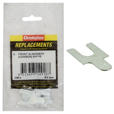 Champion Front Alignment Shim 10mm x 3mm Type 1 -5pk