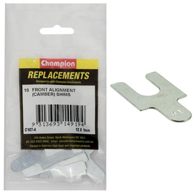 Champion Front Alignment Shim 12mm x 1mm Type 1 -10pk
