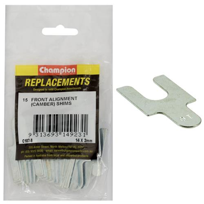 Champion Front Alignment Shim 14mm x 2mm Type 1 -15pk