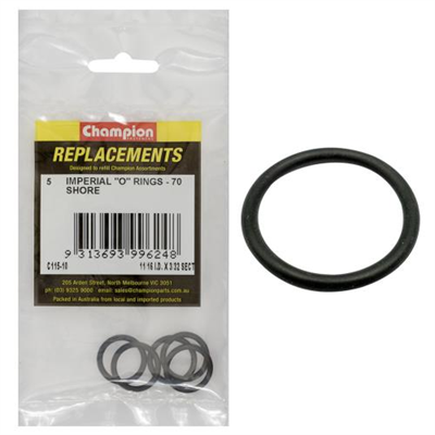 Champion 11/16in (I.D.) x 3/32in Imperial O-Ring -5pk