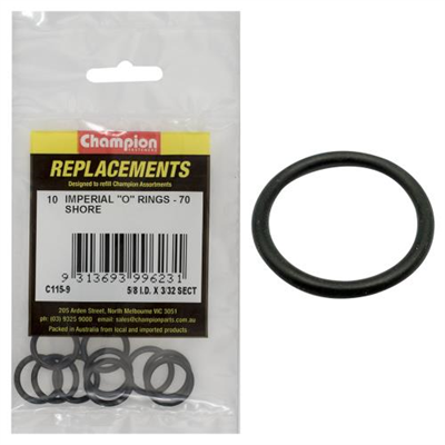 Champion 5/8in (I.D.) x 3/32in Imperial O-Ring -10pk