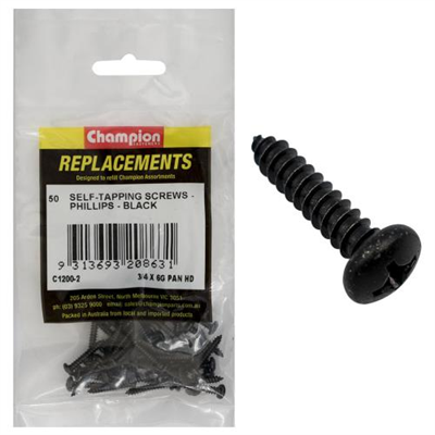 Champion 3.5 x 19mm Self Tapping Screw Pan Head Ph -50pk