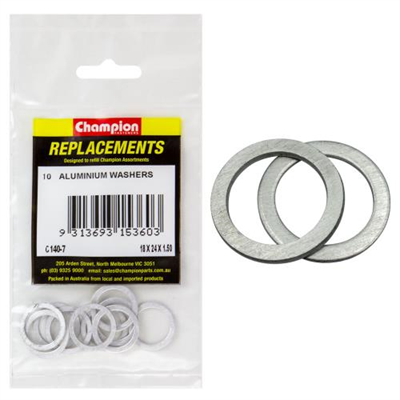 Champion M18 x 24 x 1.5mm Aluminium (Sump Plug) Washer -10pk
