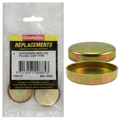 Champion 42mm Steel Expansion (Frost) Plug -Cup Type -2pk**