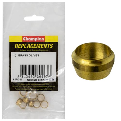 Champion 3/8in Brass Compression Type Olive -10pk