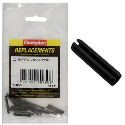 Champion 1/8in x 1in Roll Pin -20pk