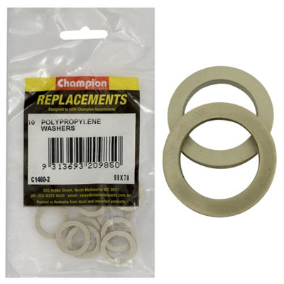 Champion 5/8in x 7/8in x 3/32in Polypropylene Washer -10pk