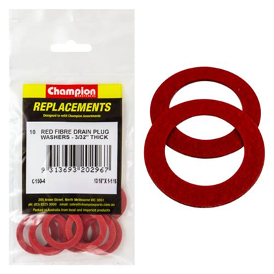 Champion 13/16 x 1-3/16 x3/32in Red Fibre (Sump) Washer-10pk