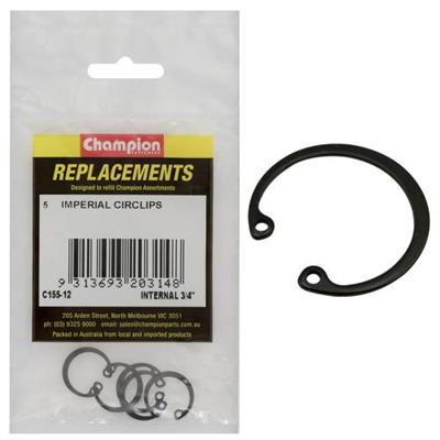 Champion 3/4in internal Circlip -5pk