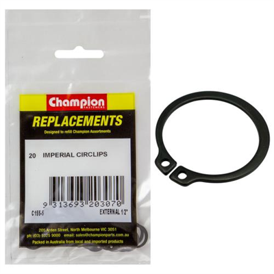 Champion 1/2in External Circlip -20pk