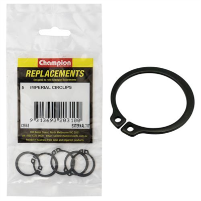 Champion 7/8in External Circlip -5pk