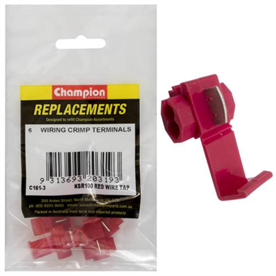 Champion Red Wire Tap Connector -6pk