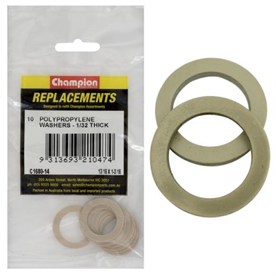 Champion 13/16 x 1-3/16 x 1/32in Polypropylene Washer - 10pk